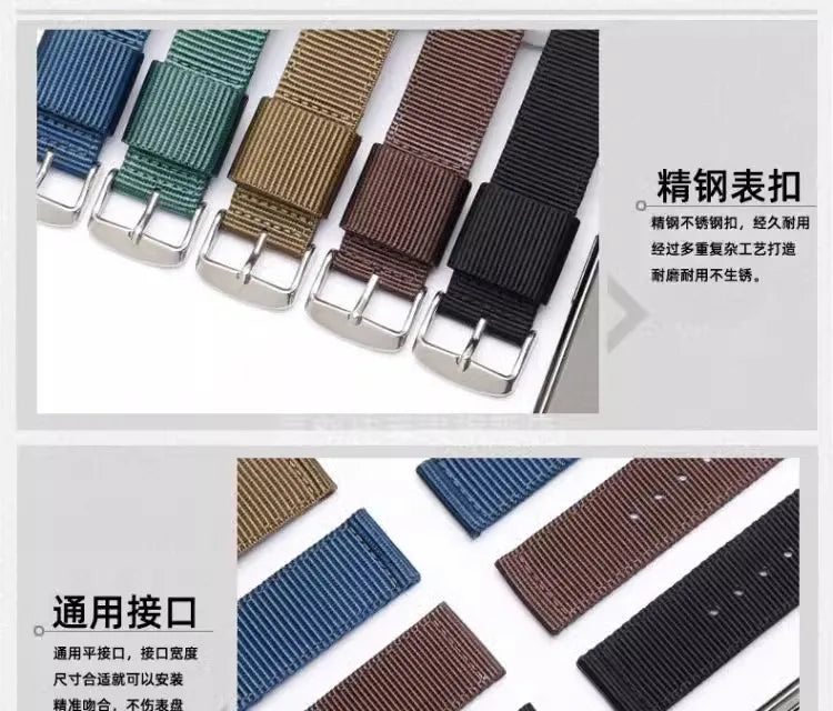 For Casio AE1200 AE1300 A168w/A158W MRW200/F91w AQ230 Bracelet woven nylon canvas watch strap 18mm Men's and women's watch band