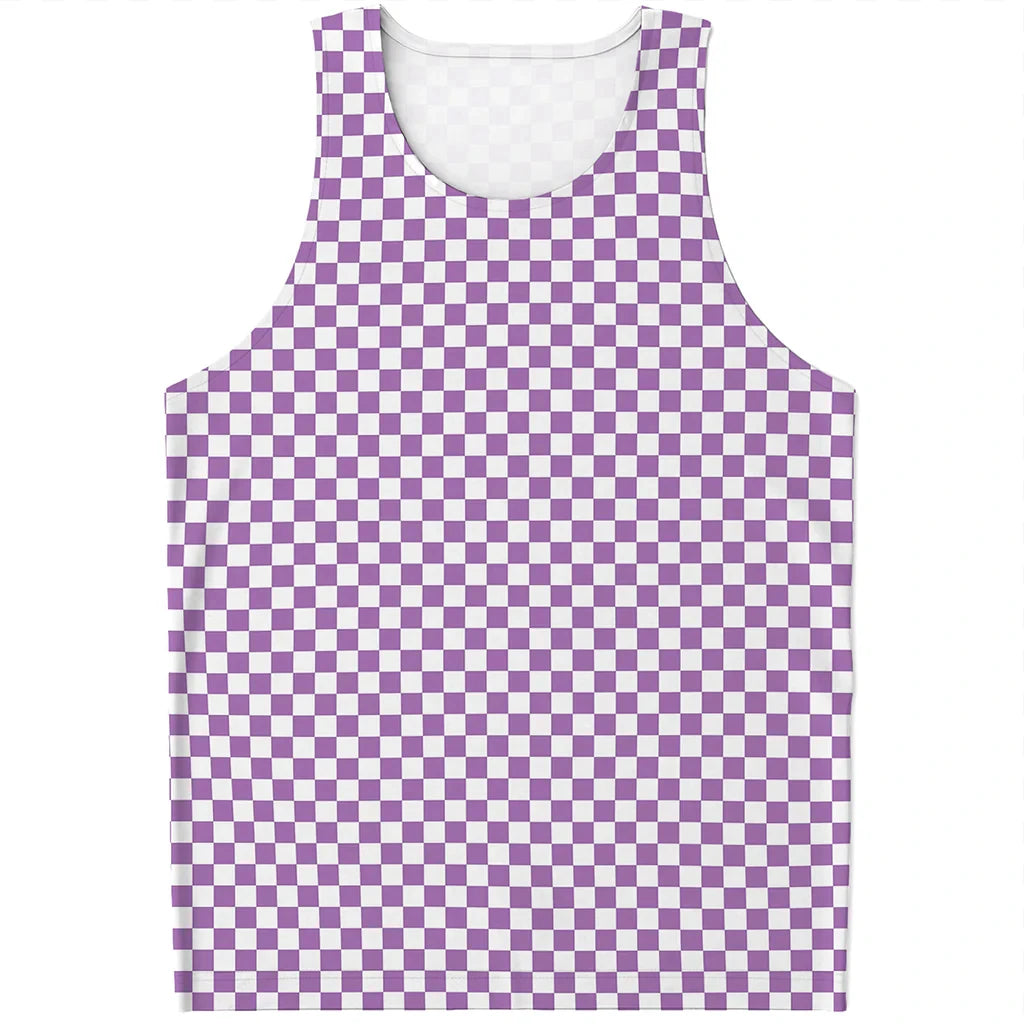 Simple Checkered Pattern Tank Tops Summer Fashion Streetwear 3D Printed Sleeveless T Shirts Casual Oversized Vest Mens Clothing