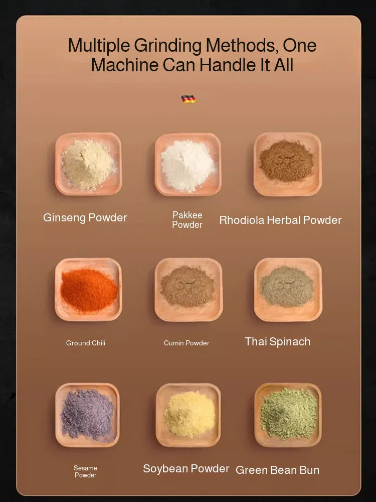 Grains and Cereals Grinder Grains Spices  Coffee Dry Food Grinder Mill Grinding Machine Gristmill Home Flour Powder Crusher