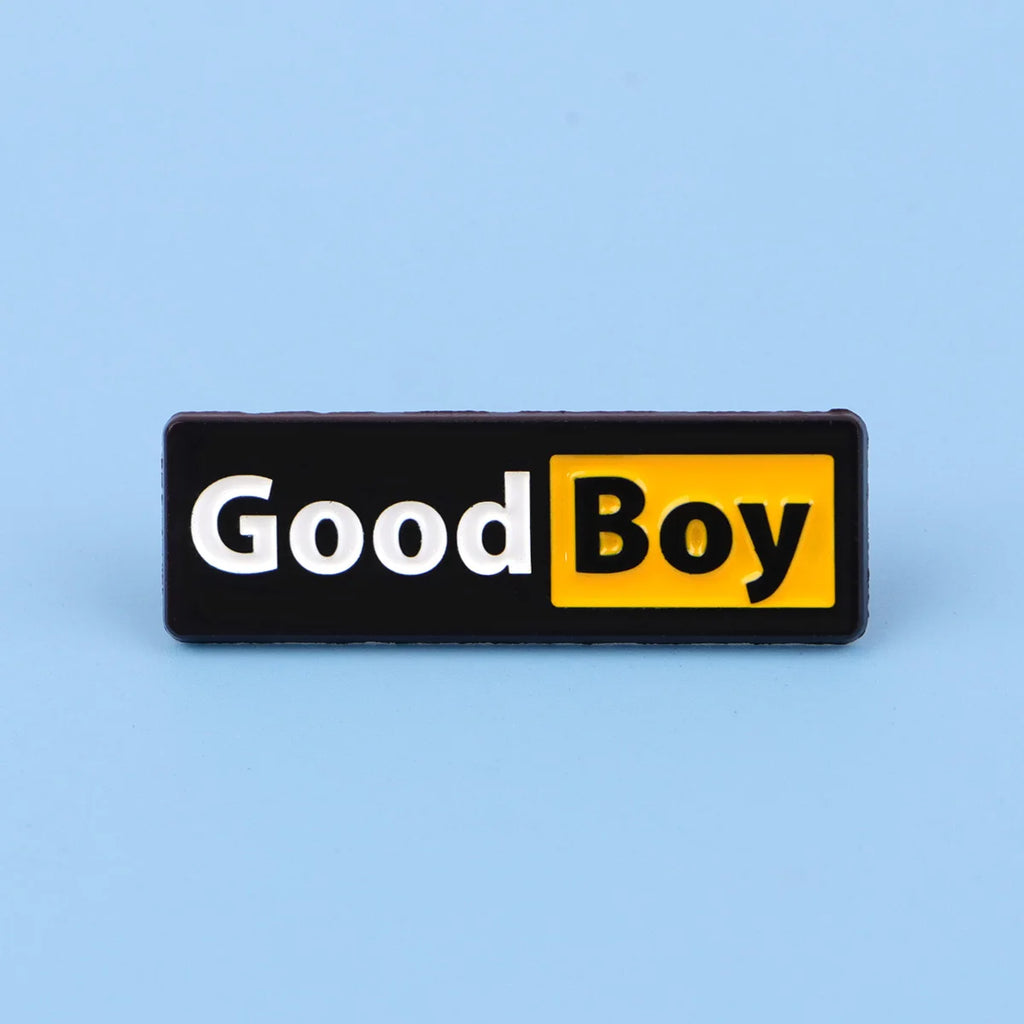 "GOOD BOY" Enamel Pin Cute Cartoon Brooch Pines Lapel Pins Badge on Backpack Clothing Accessories Funny Jewelry Friends Gift