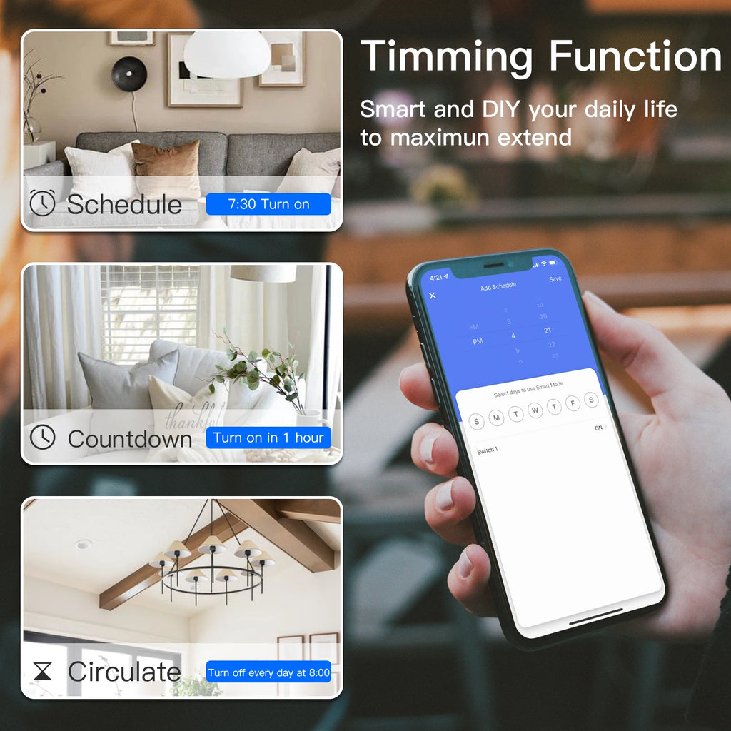 Bseed EU Zigbee Touch Switch 1/2/3Gang 2Way Smart Light Switch Wall Socket USB Type-C Charge Port Tuya Google Home Alexa Control