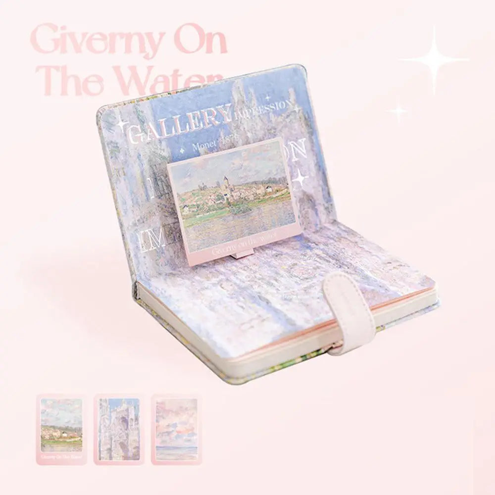 Office Supplies Oil Painting Landscape Magnetic Buckle School Stationery Scenery Notebook Handbook DIY Scrapbook Notepad