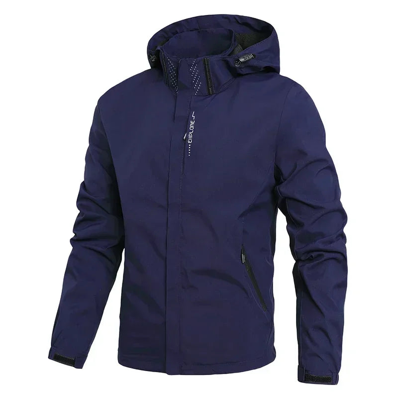 Spring Autumn New Men Casual Jacket Men Outdoor Windproof Waterproof Athletes Jacket Coat Detachable Hat Jackets Male M-5XL
