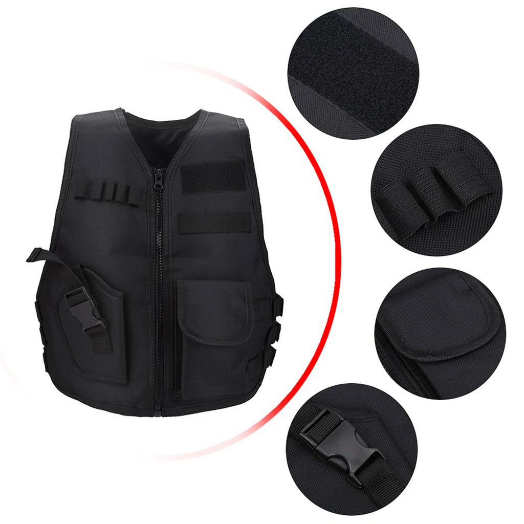 Boys Vest Kid Adjustable Vest Tactic Vest Breathable Children Kids Vest Protective Waistcoat for Outdoor Hunting  Games