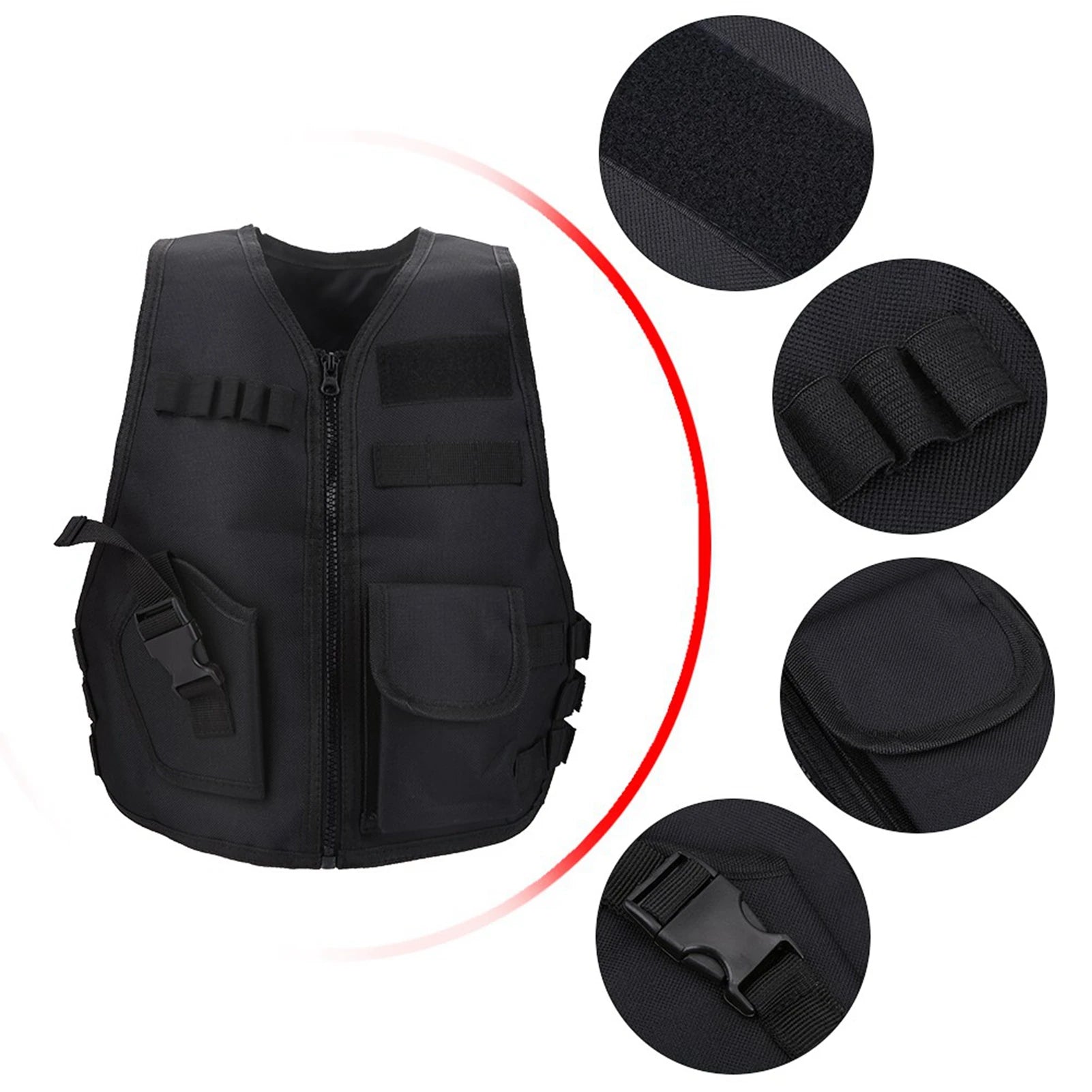 Boys Vest Kid Adjustable Vest Tactic Vest Breathable Children Kids Vest Protective Waistcoat for Outdoor Hunting  Games