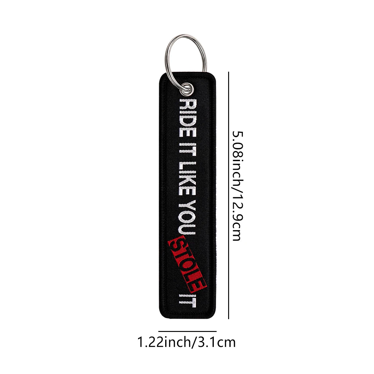 Music Is My Drug Embroidery Keyring Quotations Key Tag For Cars Backpack Keychain Black Fashion Accessories Gifts for Friends