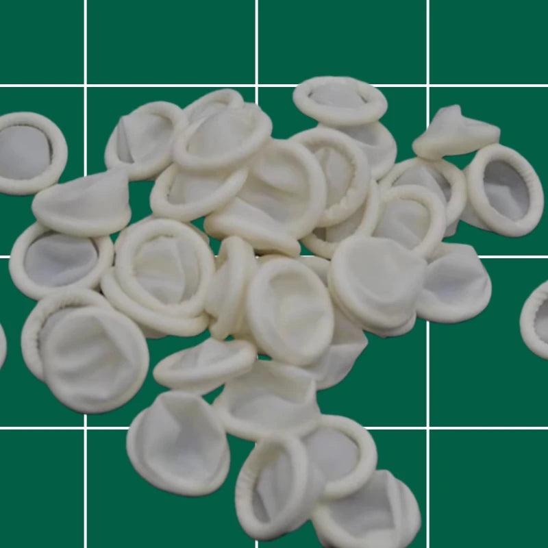 30/50/100PCS Finger Rubber Cots Protector Gloves Watch Repair Tool Natural Rubber Gloves Sterile Disposable Finger Cots