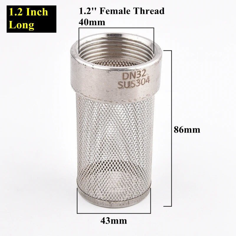 304 Stainless Steel Mesh Filter Aquarium Fish Tank Filter Garden Irrigation Impurity Filter Water Cleaning Mesh Metal Filter