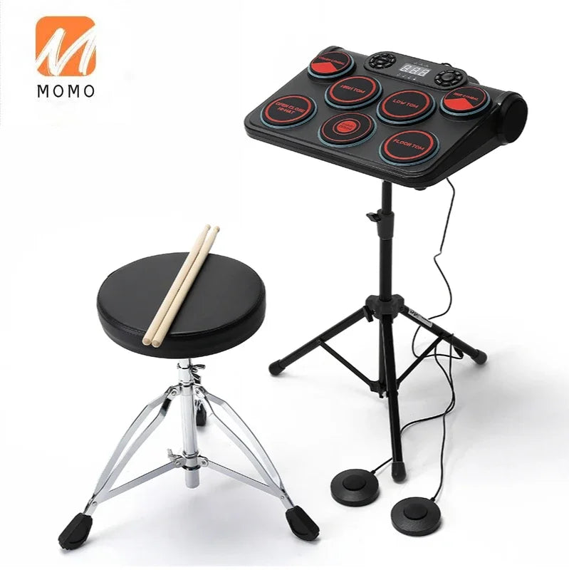 Electronic Drum  Kit Professional  Set Portable Beater Pad Adult And Children Beginner Home Electronic Drum Gift