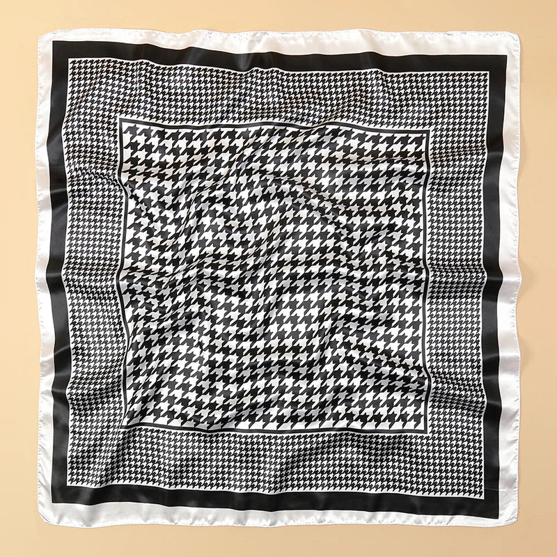 90x90CM Square Scarf New Luxury Design Popular Silk Style The Four Seasons Scarves Women Sunscreen Beach Kerchief Hijab