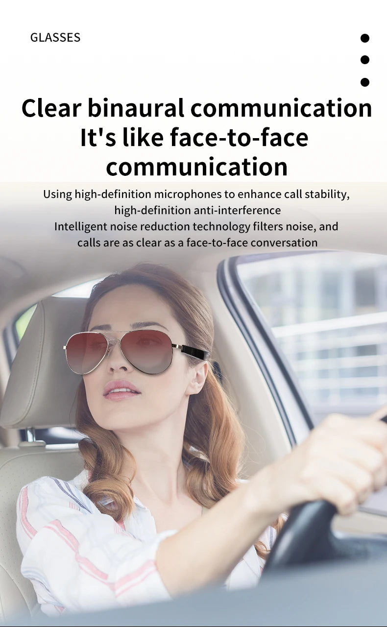 Smart Sunglasses Bluetooth glasses,Wireless HD UV Protective Lens Eyewear Waterproof Speaker,listen to songs, talk sunglasses