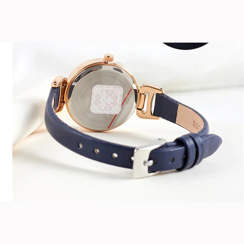 Hot Lady Women's Watch Japan Quartz Fine Fashion Hours Dress Bracelet Retro Cute Simple Leather Girl Birthday Gift Julius Box