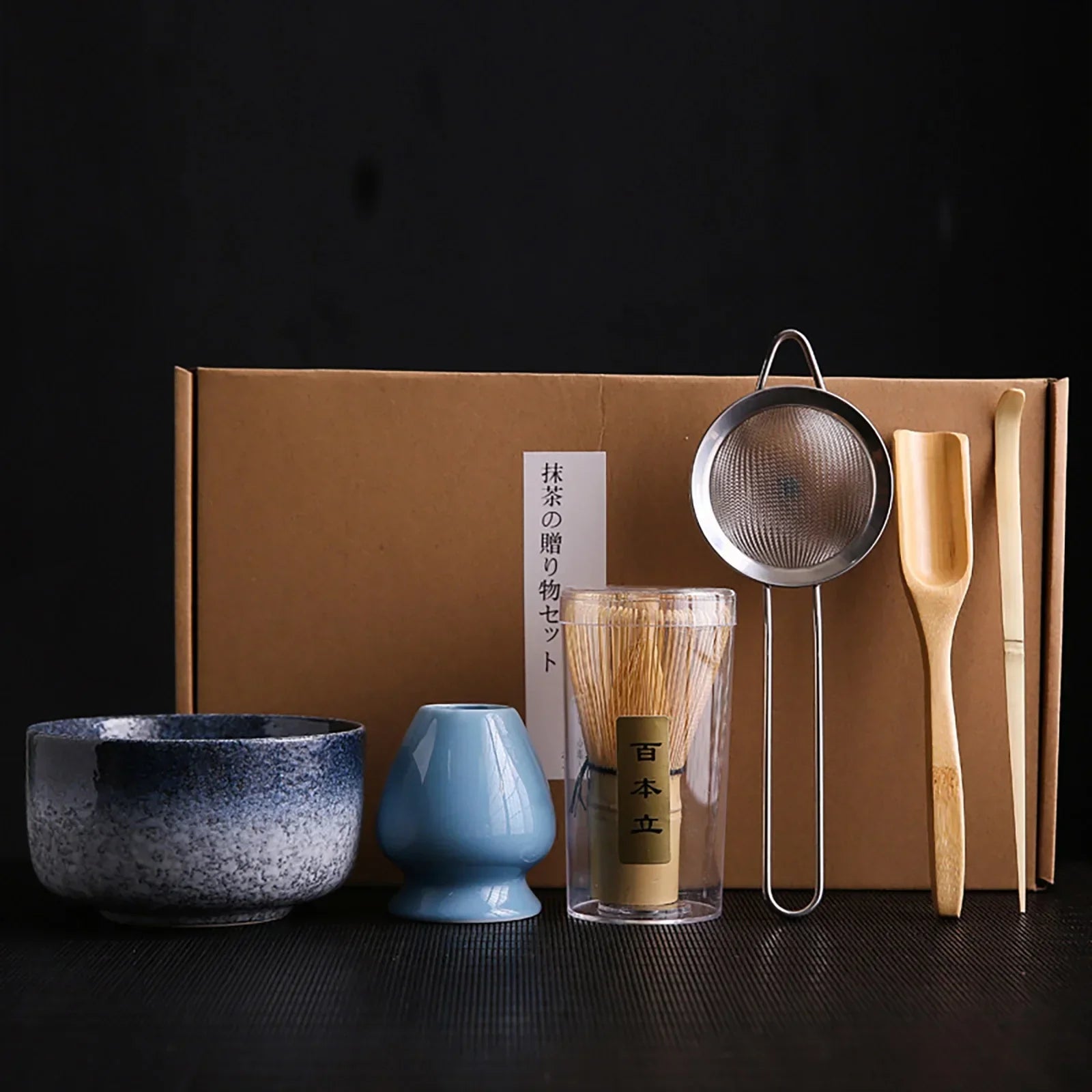 4pcs 6Pcs Handmade Home Easy Clean Matcha Tea Set Tool Stand Kit Bowl Whisk Scoop Gift Ceremony Traditional Japanese Accessories