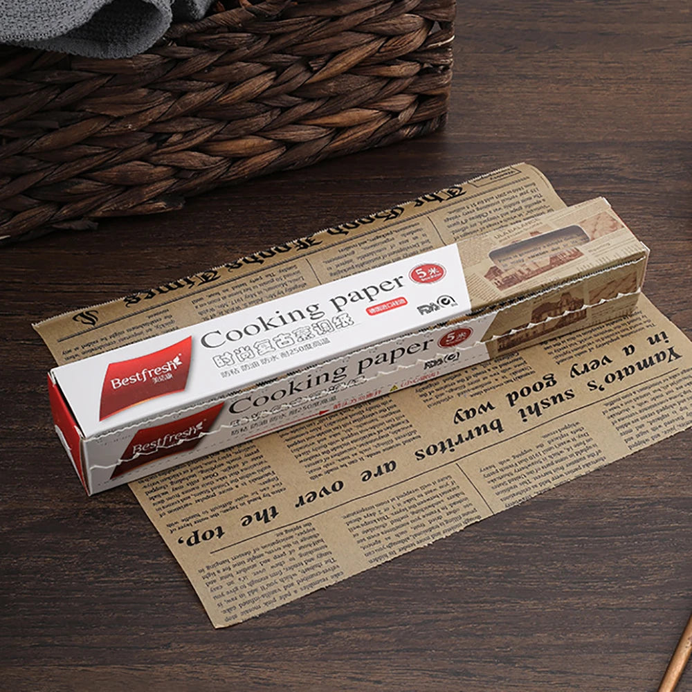 Retro English Newspaper Food Grade Grease Paper Bread Sandwich Burger Fries Wrappers Cookie  Food Accessories for Baking Kitchen
