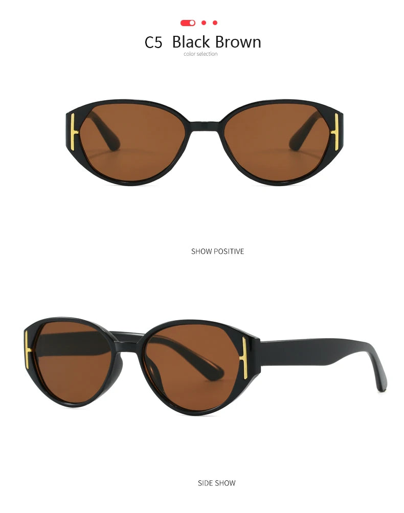 Car Sun Glasses 2pcs New Cat Eye Versatile Sunglasses Women 2026 Popular Decoration Eyewear Ladies Trendy Small Frame Eyeglasses