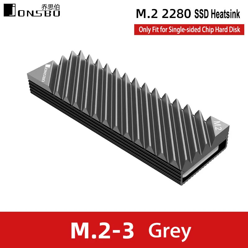 Jonsbo M.2 2280 Solid State Hard Disk Aluminum Heatsink SSD NVMe Heat Sink with Thermal Pad PC Accessories