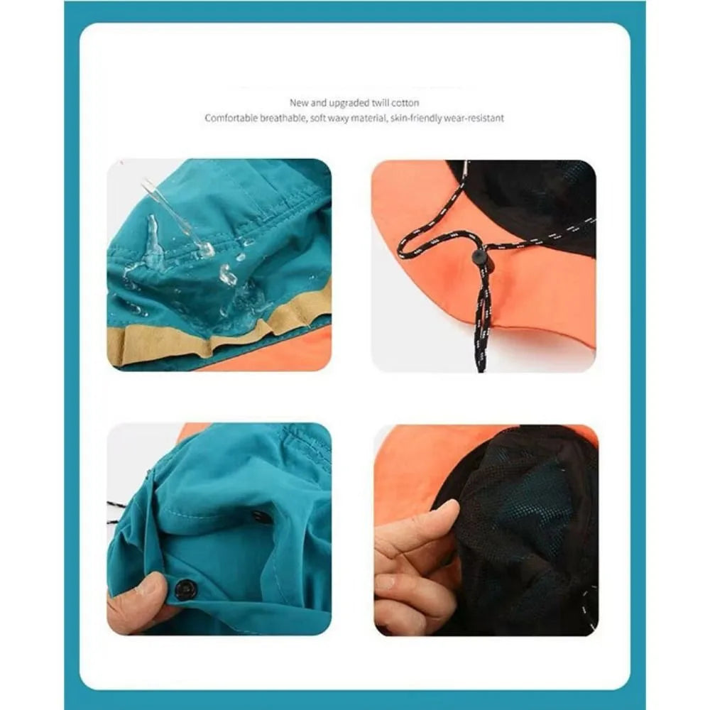Leisure Vacation Quick-drying Fisherman Hat Visor Sunscreen Bucket Hat Waterproof Anti-UV Packable Hat Summer