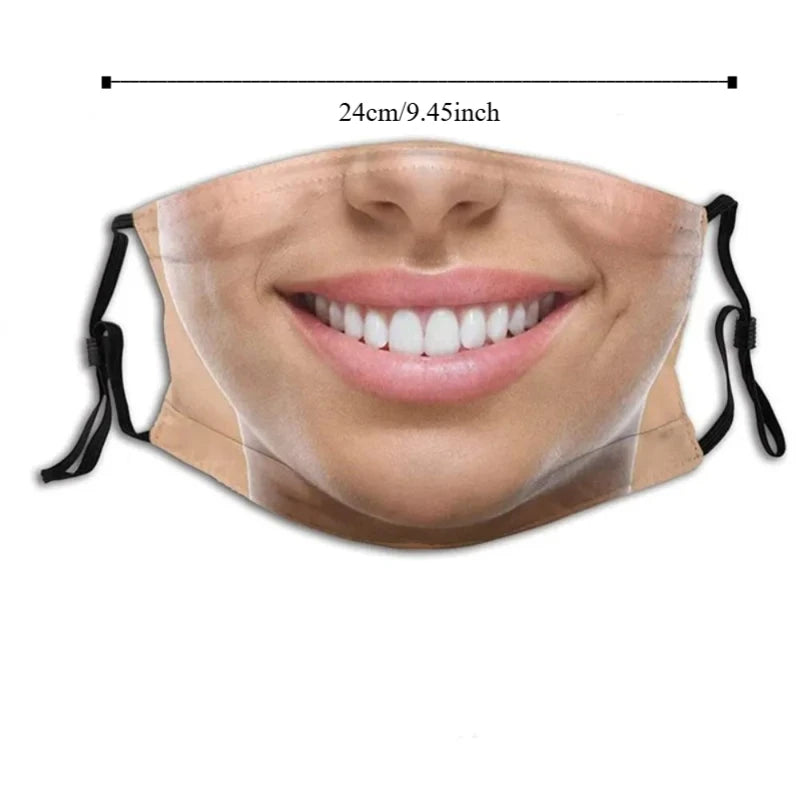 Facial Expression 3D Three-dimensional Mask Breathable Personality Funny Printed Mask Printed Imitation Party Cosplay Mask