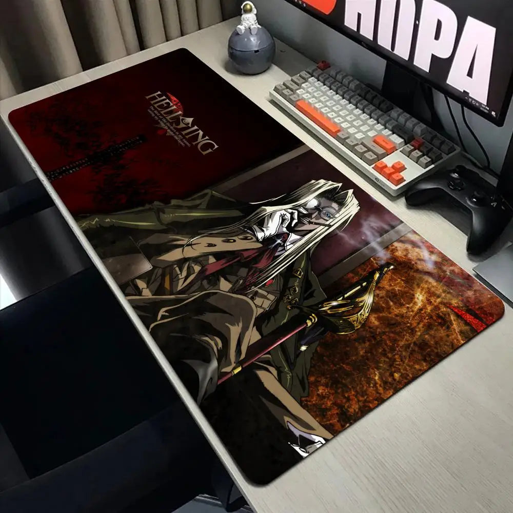Anime Hellsing Alucard Mouse Pad XXL Gaming Accessories Office Gamer Keyboard Desk Mat Non-Slip Laptop Large rubber Mousepad