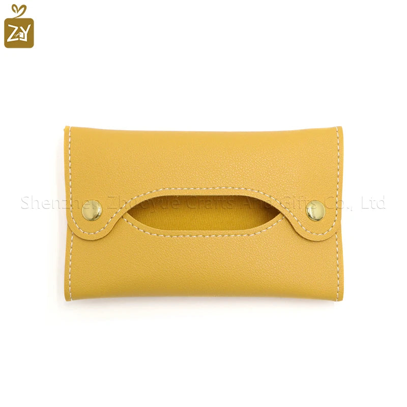 Mini Japanese style pu leather tissue bag tissue box living room bathroom tissue organizer car tissue wet towel box