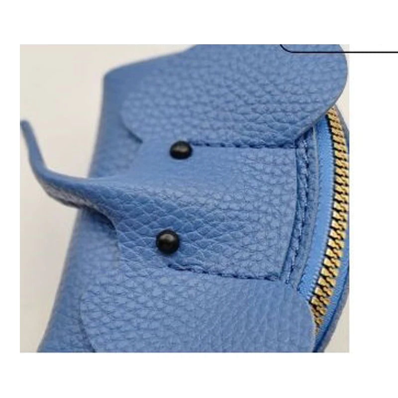 Mini leather elephant-style earphone case, coin purse, creative card holder, lipstick holder, earphones, change holder