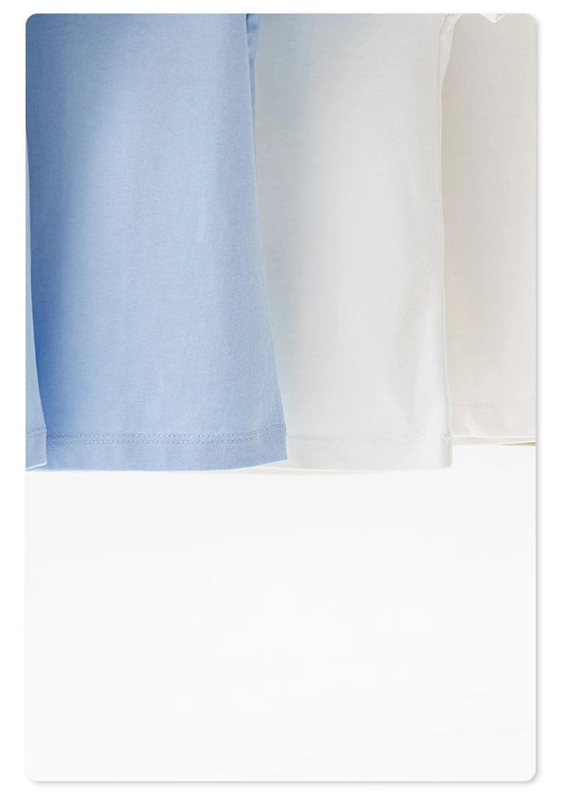 ZODF Women 2025 Spring 305gsm Cotton T-Shirts American Retro Hotsweet Girl Solid Comfortable T Shirt Brand Tees HY0968