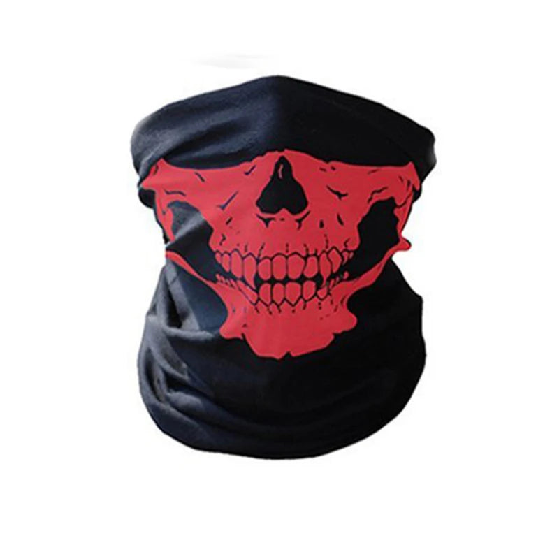 Outdoor Sports Equipment Cycling Face Mask Headwear Halloween Skull Wrap Scarf Warm Washable Headband Breathable Running Bandana