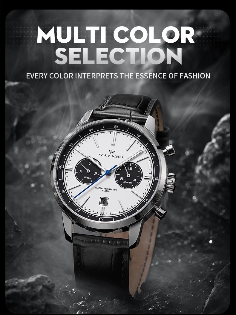 WM Watch Automatic Mechanical Watches Water Resistant Classic Casual Business Man Watch Welly Merck Watch WM138M