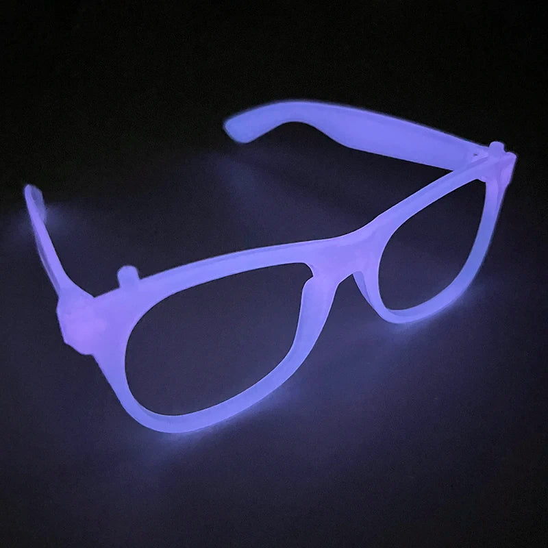1pc Luminous Glasses Glow Sunglasses With Light Neon Fluorescent Decorative Bar Party Gift Adult Kids Birthday Props