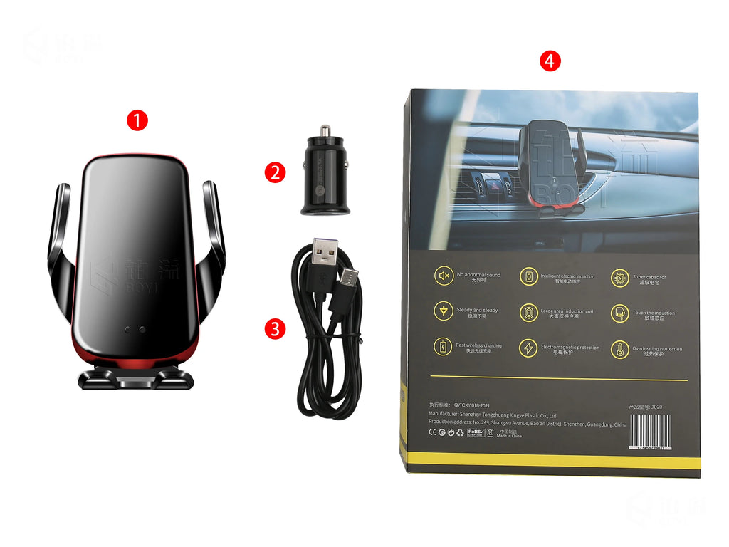 Phone Holde Car For Peugeot 4008 5008 2016-2023 Mobile Support Special Fixed Bracket Base Wireless Charging Stand Interior