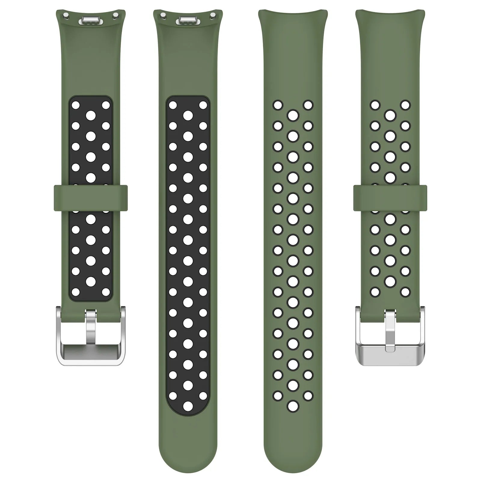 Silicone Watch Strap For Xiaomi Band 9 8 Two-Color Breathable Smart Watchband Replacement Bracelet for Xiaomi Mi Band 8 9 Strap