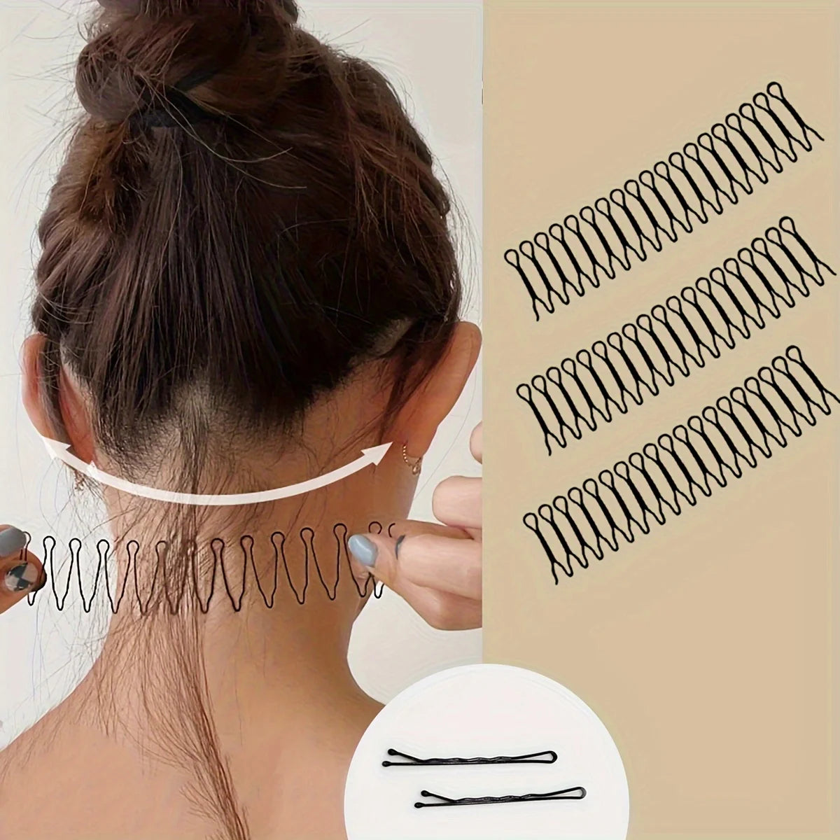 3Solid color wavy hair clip, bangs clip, hairpiece, hairpiece storage clip, hairstyle tool
