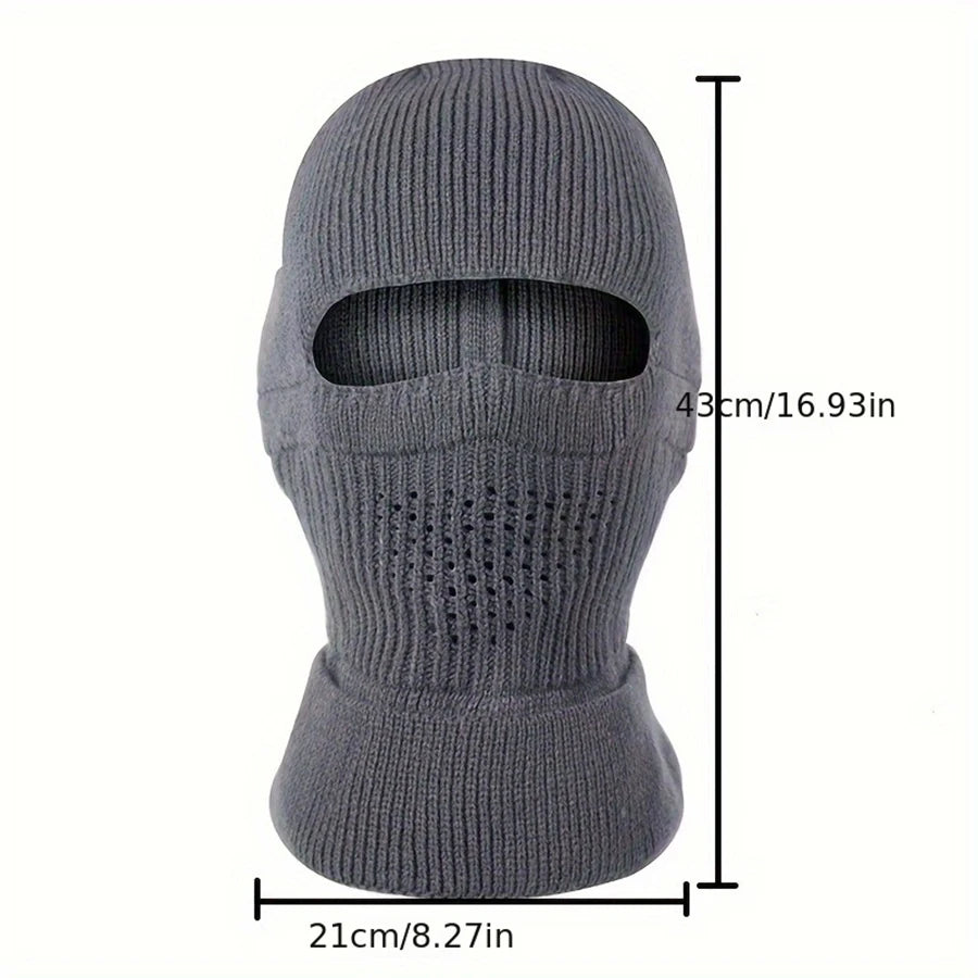 Mask Beanies Hat Men Full Face Cover Pullover Cap Winter Balaclava Knitted Hat Outdoor Cycling Motorcycle Ski Full Face Mask Hat