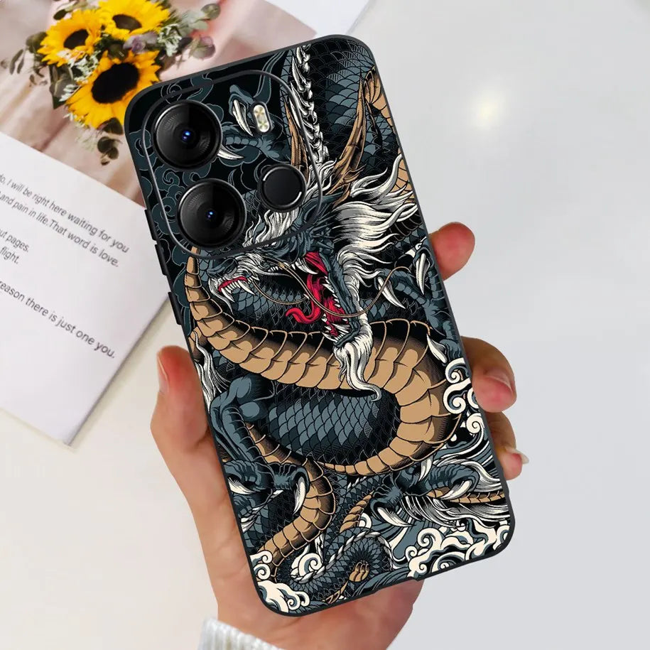 For Tecno Pop 7 Pro Pop7 Case Fashion Marble Soft Silicone Matte Coque For Tecno Spark Go 2023 Funda Pop7Pro BF6 BF7 BF7h Bumper