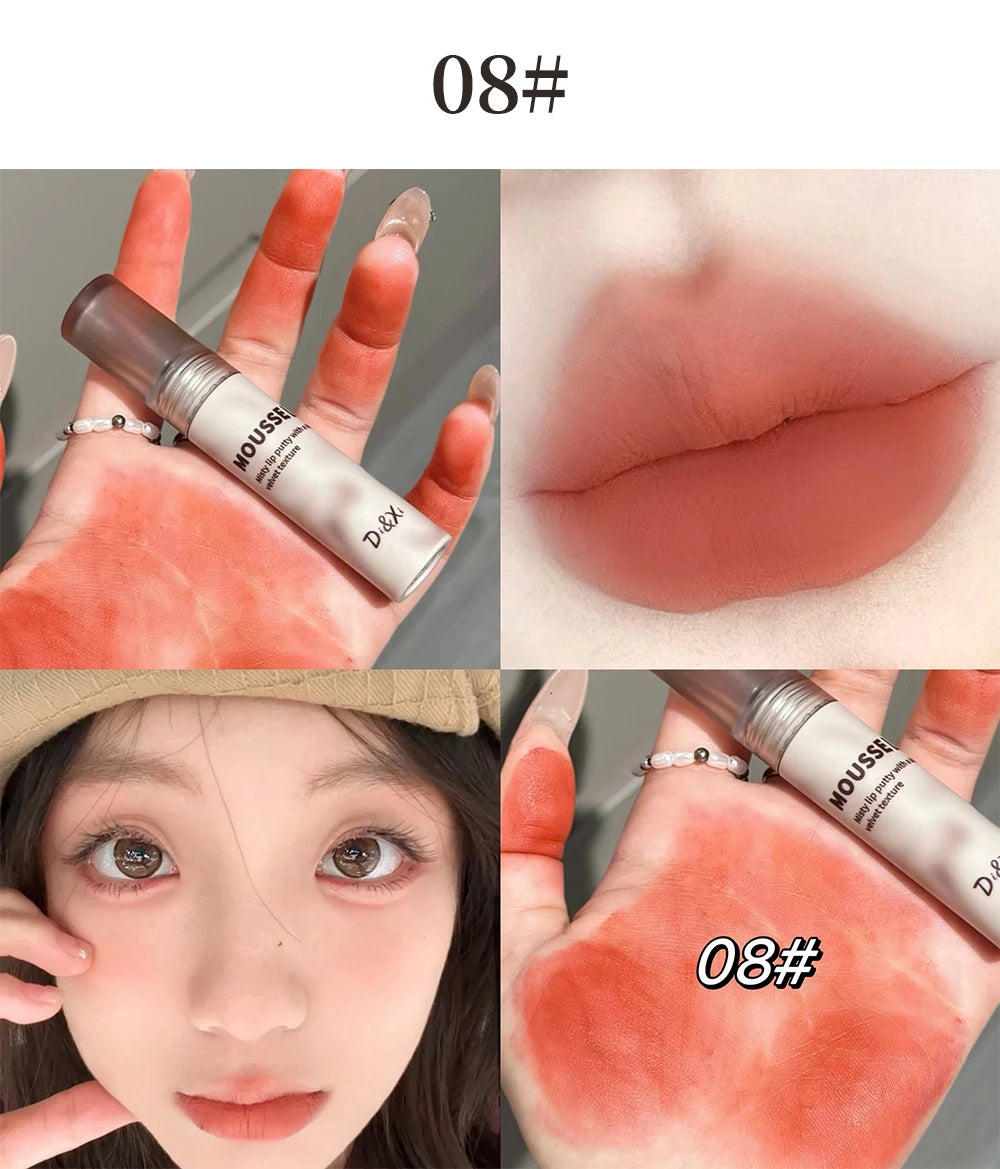 Retro Plum Vintage Lipstick Waterproof Lasting Smoky Nude Purple Matte Lip Mud Natural Black Chocolate Rose Red Lip Tint Makeup
