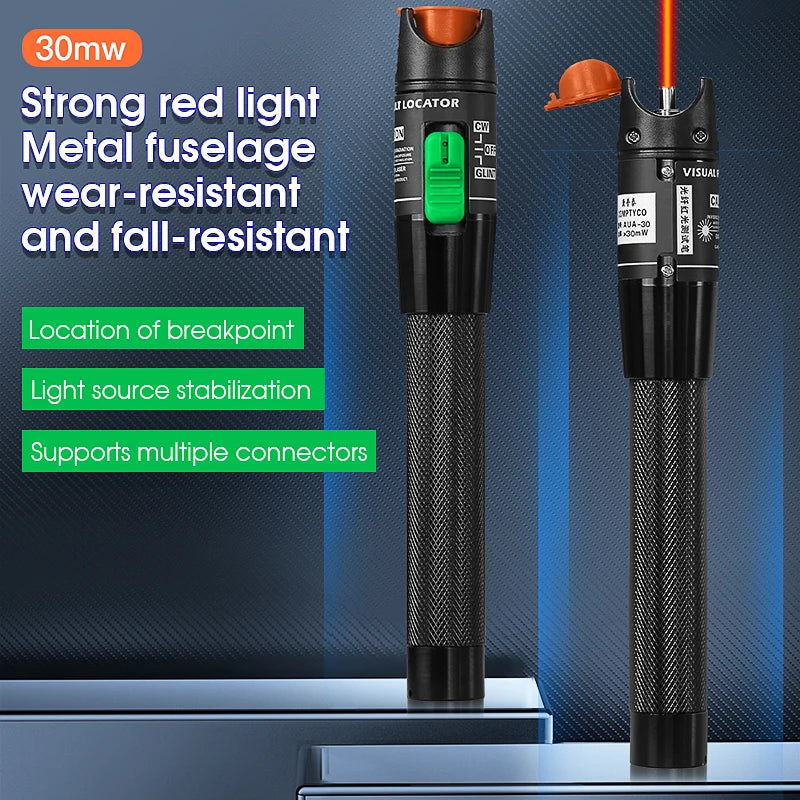 1/10/20/30/50mW Visual Fault Locator Fiber Optic Cable Tester Pen 2.5mm Interface(SC/FC/ST) FTTH Optical Fiber Tester Tool VFL
