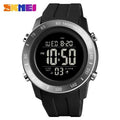 SKMEI 1524 2 Time LED Digital Wristwatches For Mens Waterproof Chrono Count Down Male Hour montre homme Big Dial Sport Men Watch