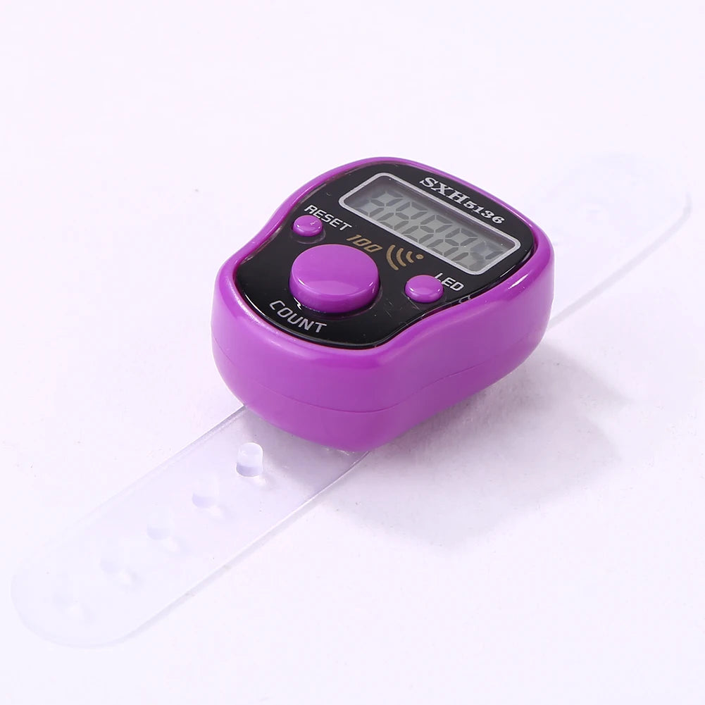 Electric Digital Display Counter Buddha Chanting Counter Electronic Digital Display Hand Tally with LED Light for Sewing