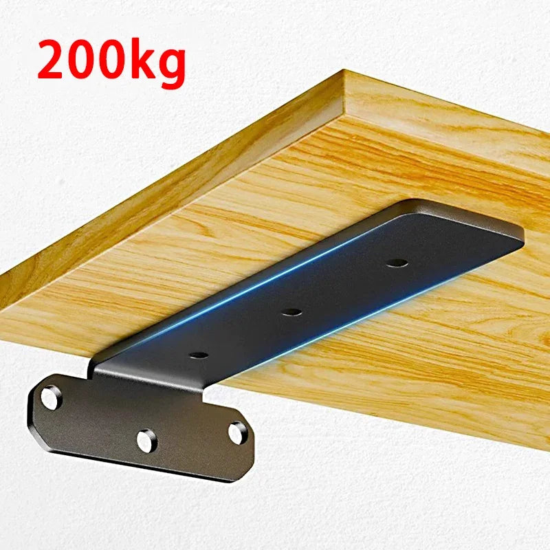 Bearing Capacity 200kg Suspended Tripod Brackets Wall Shelf Support Hidden Wall Fixed Partition Storage Rack Shelves