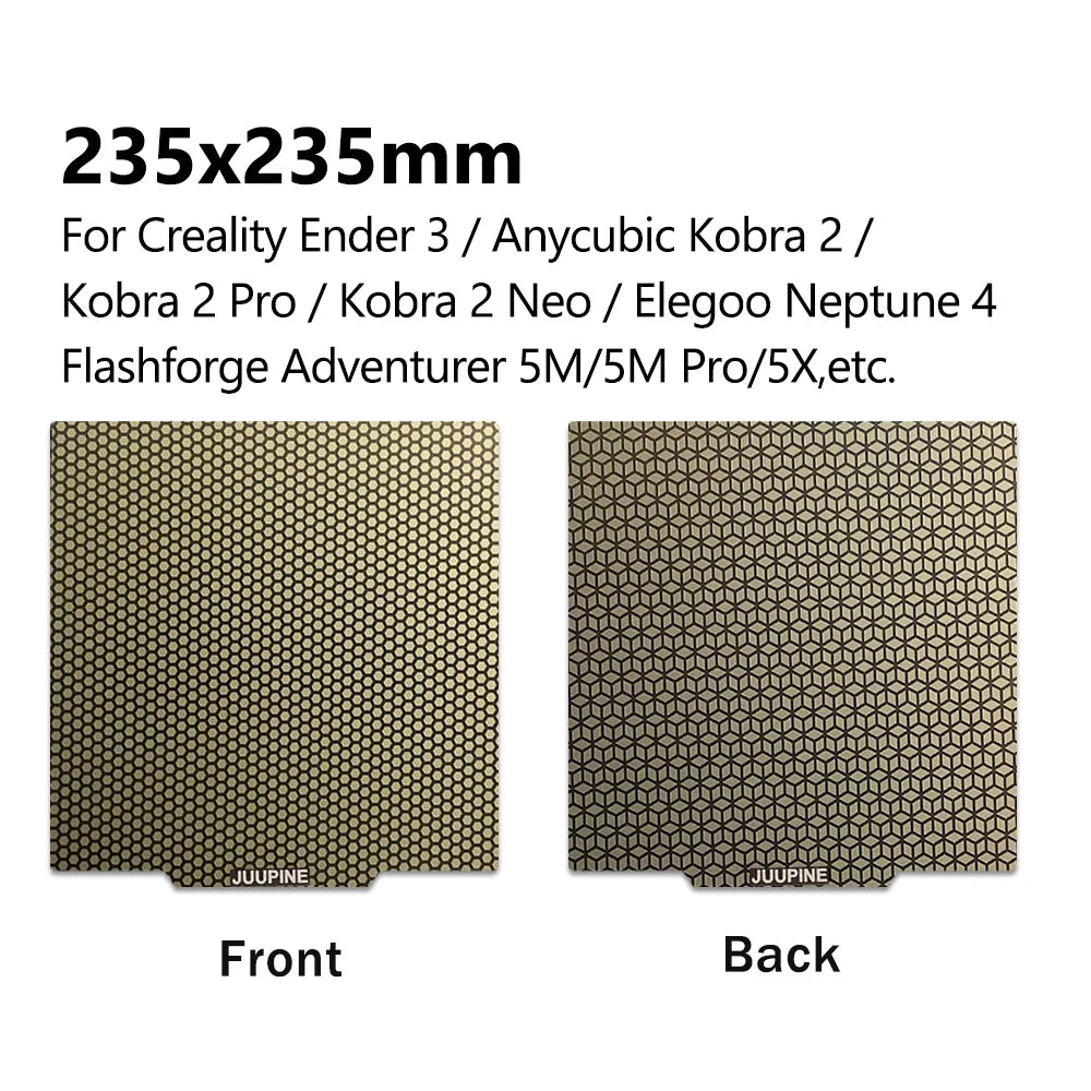 P2S Honeycomb PEI kobra s1 Build Plate For Bambulab Build Plate Anycubic Kobra 3 AD5M AD5X Creality K1 K1C MK4S Heatbed