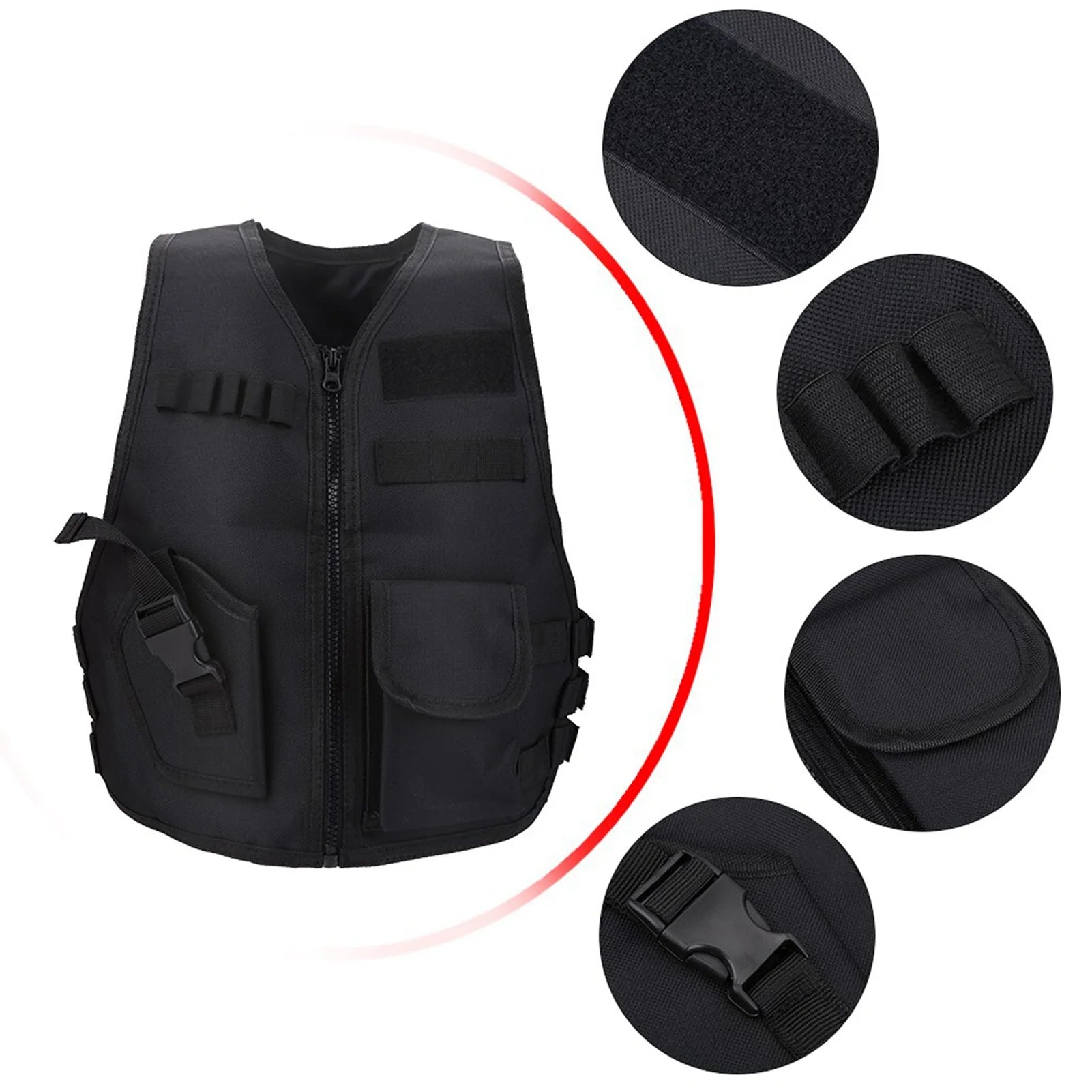Boys Vest Kid Adjustable Vest Tactic Vest Breathable Children Kids Vest Protective Waistcoat for Outdoor Hunting  Games