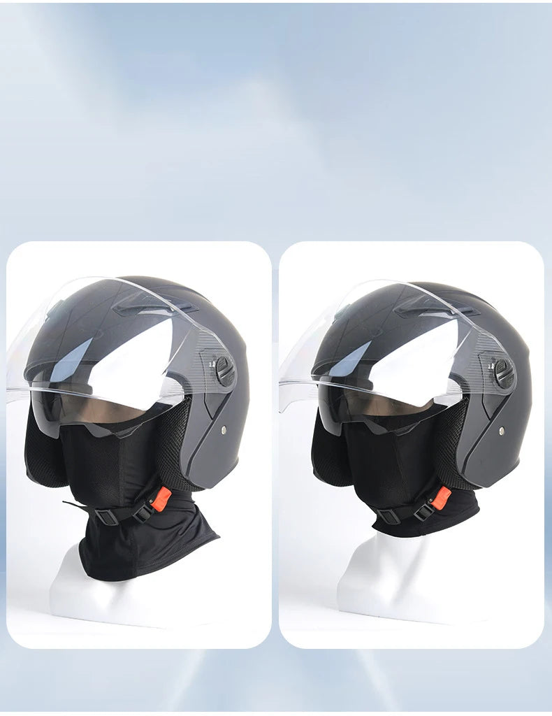 UV Protection Full Face Mask Hiking Ice Silk Sun Hat Men Women Balaclava Sunglasses Holes Scarf Cooling Cycling Face Cover Beach