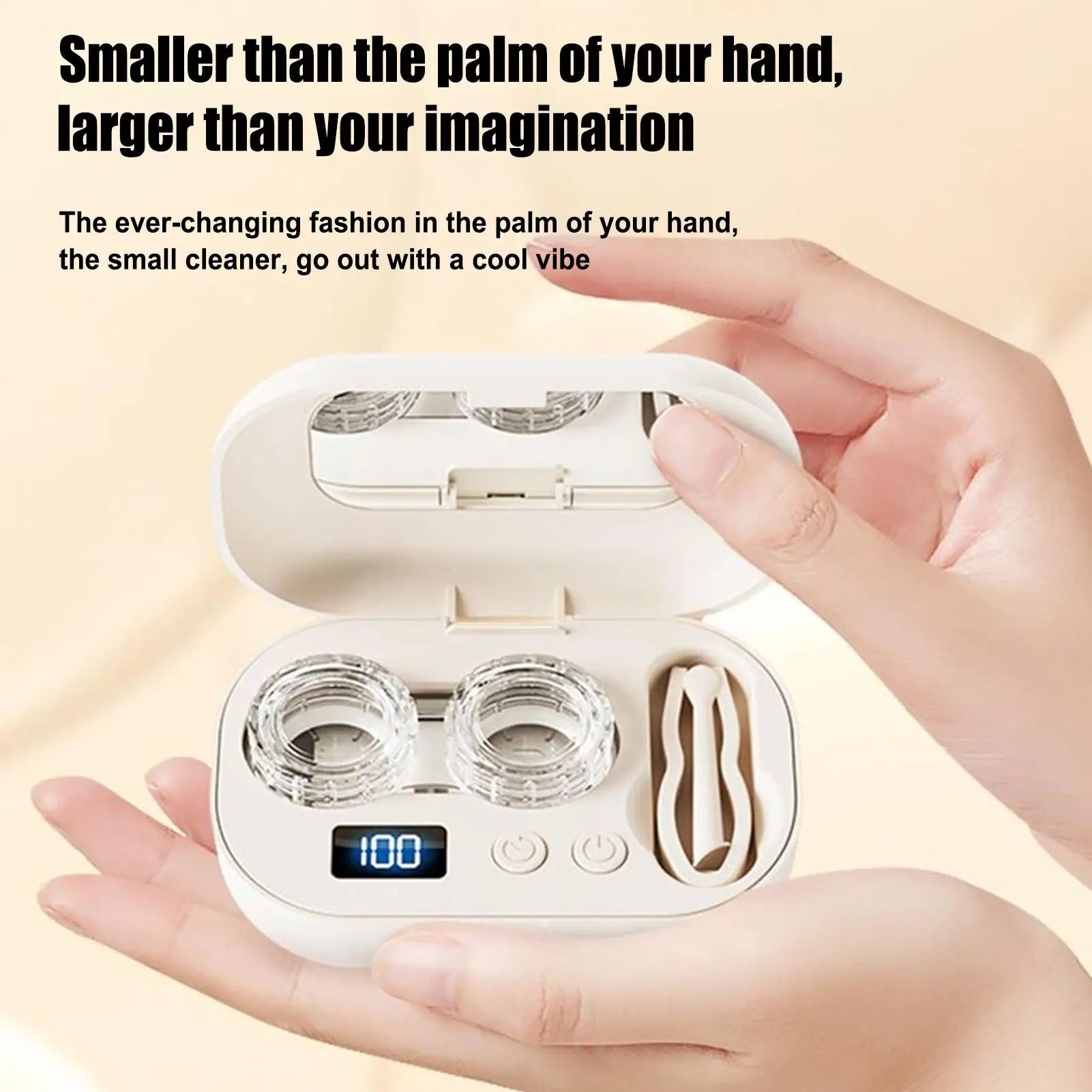 Travel Contact Lens Case Kit, Ultrasonic Portable Electric Home Supplies Cute Contact Lens Case for Outdoor Fitness Travel Home