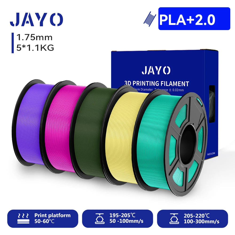 JAYO 3D PETG/PLA/PLA PLUS Printer Filament 1.75mm 5.5KG 100% No Bubble non-toxic 3D Printing Materials for 3D Printer&3D Pen