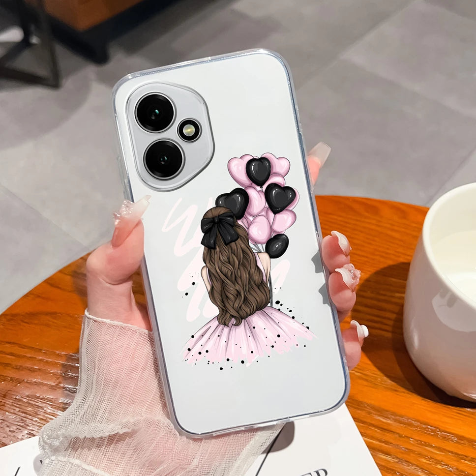 For Honor 400 Pro 5G Case Cute Astronaut Transparent TPU Soft Silicone Phone Back Cover For Honor 400Pro High Quality Funda Capa