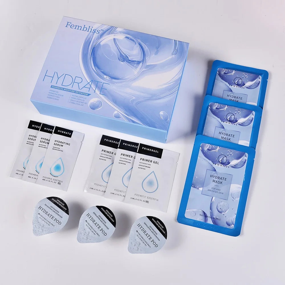 3.0 Glam Revive Hydrate Detox kit Pods Serum For Oxygen Bubble Pen Aqua Facial Machine Skincare CO2 Serum Capsule Gels Facial SP