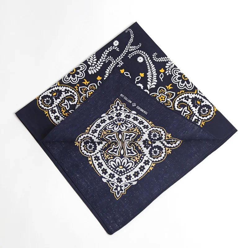 Hip Hop Kerchief Bohemian Print Bandana Paisley Pattern Headbands Outdoor Unisex Headband Wrist Wraps Face Mask Handkerchief
