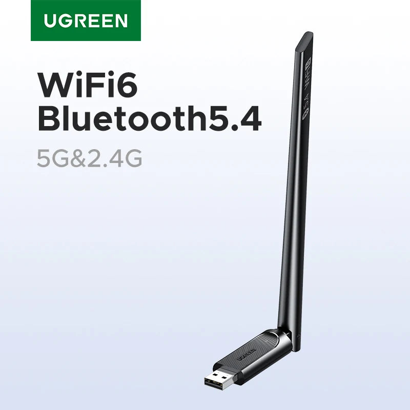 UGREEN WiFi Adapter Bluetooth Adater AX900 5G&2.4G Dual Band WiFi6 Dongle Adapter for Desktop PC Laptop Accessories 6dBi Antenna