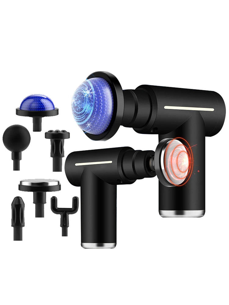 6 Replacement Head Fascia Guns Cold Compress Hot Compress Fitness Electric Impact Gun Muscle Relaxation Massager Small Vibrator