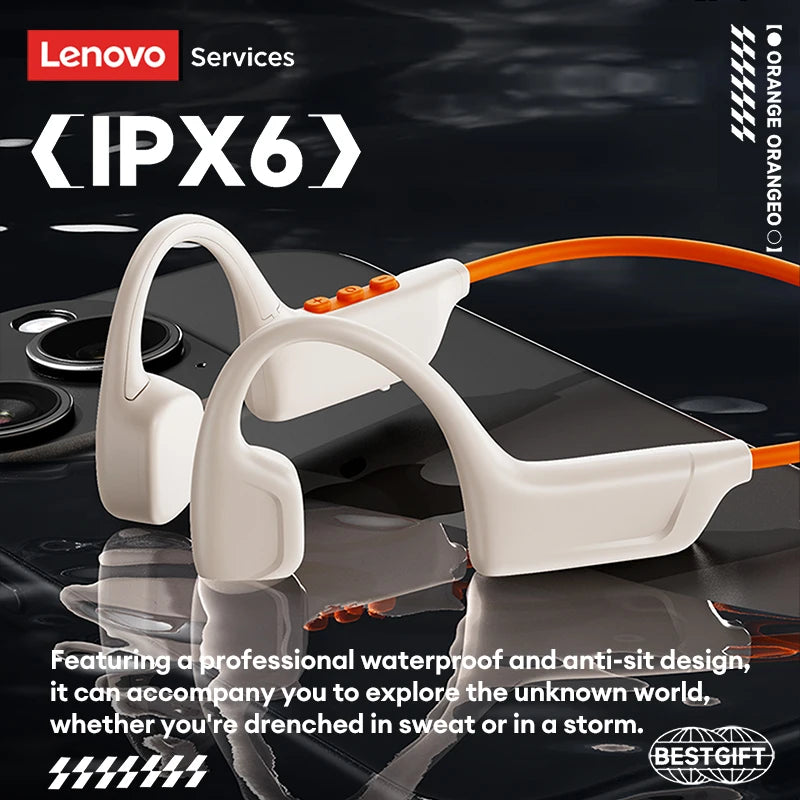 Choice Lenovo S102 Wireless Bone Conduction IPX6 Waterproof Sports Headphones Cycling Fitness Earbuds Bluetooth V6.0 Earphones